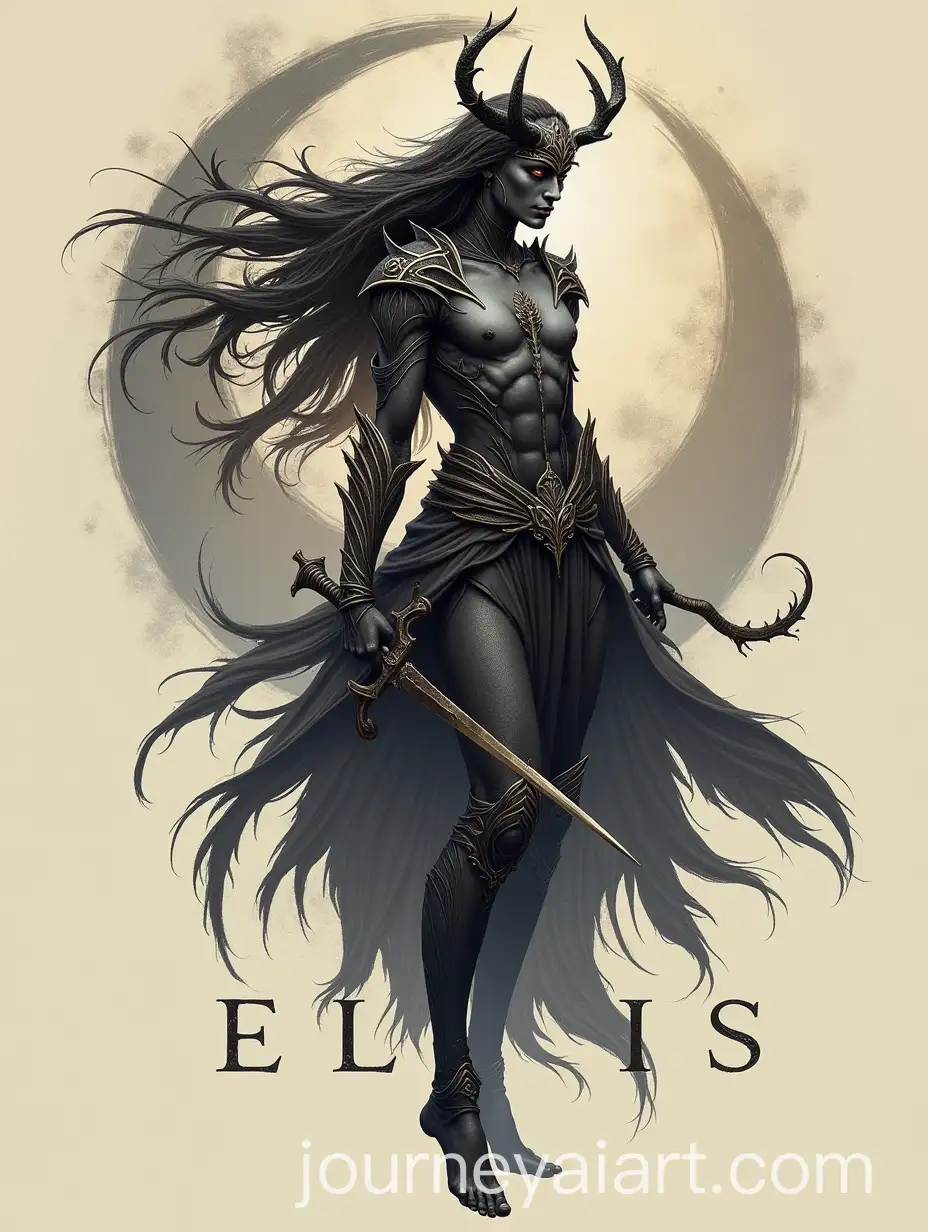 Dark-Fantasy-Tattoo-Design-of-the-Name-Eleis
