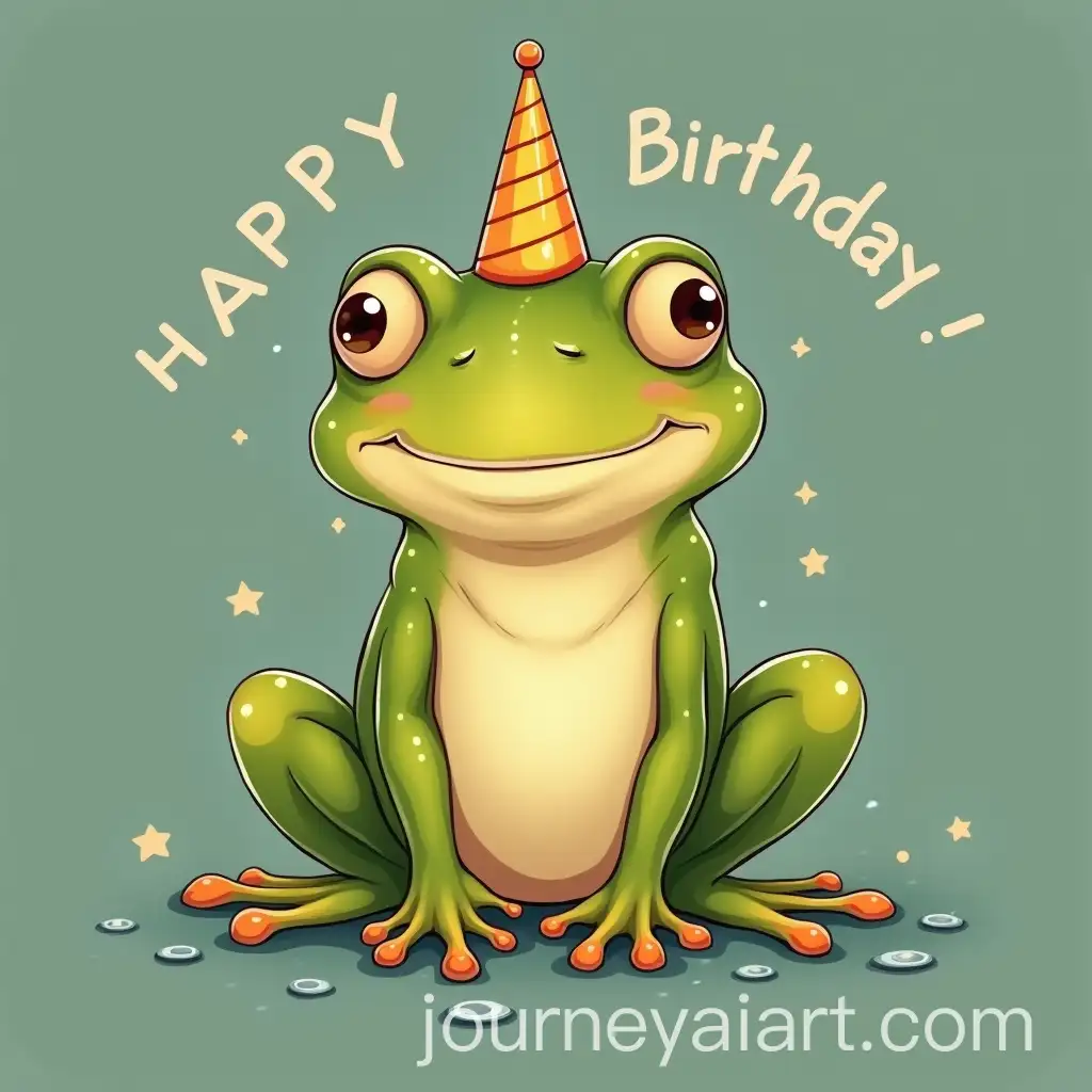Cute-Frog-Birthday-Card-with-Happy-Birthday-Inscription