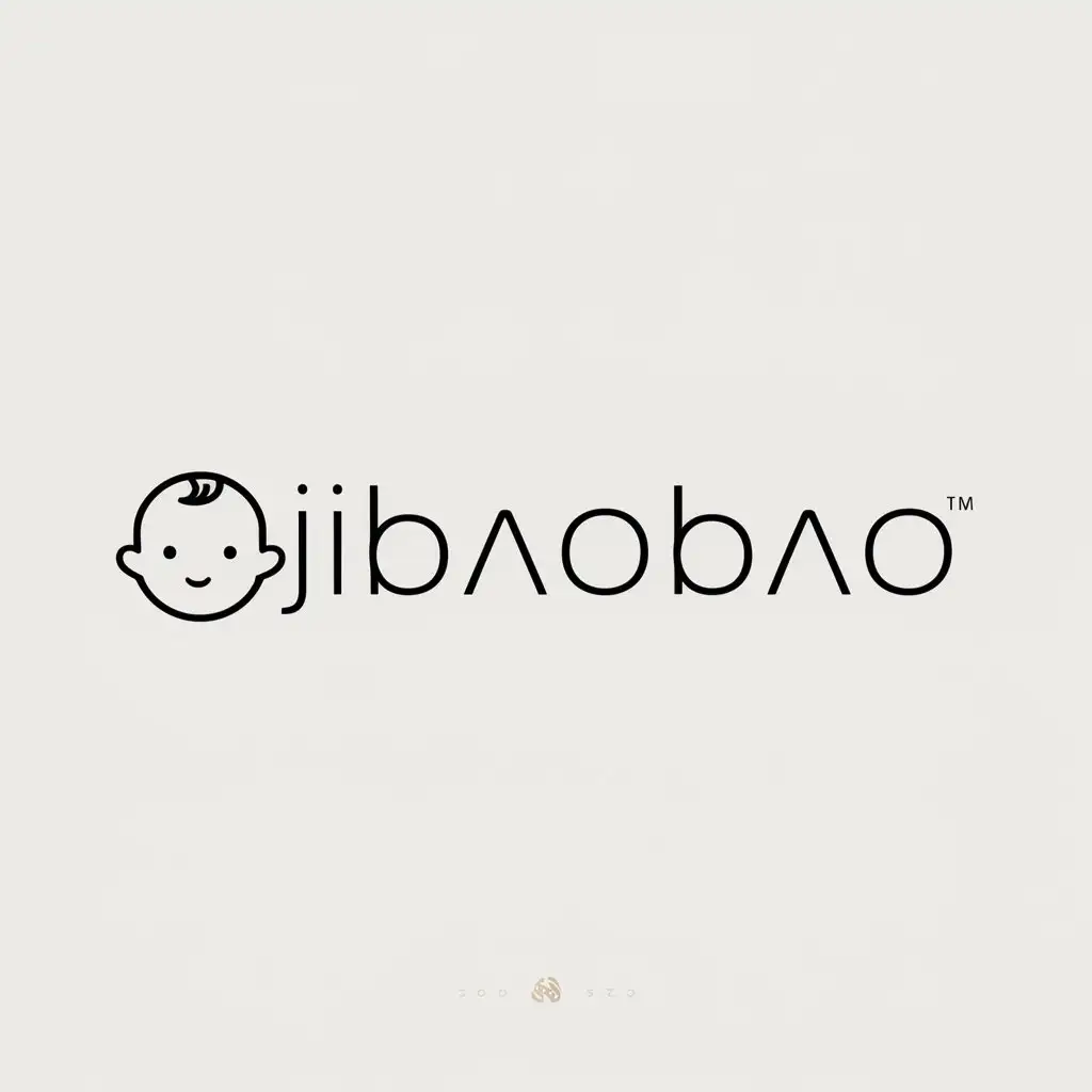 a logo design,with the text "Jiebaobao", main symbol:baby clean,Minimalistic,be used in Others industry,clear background