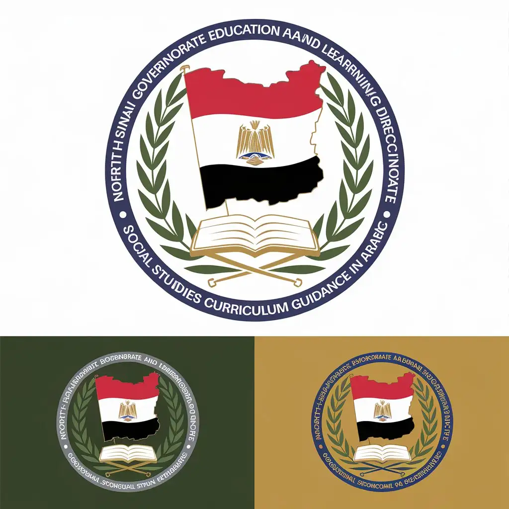 LOGO-Design-For-North-Sinai-Governorate-Education-and-Learning-Directorate-Colorful-Map-with-Egyptian-Flag-Olive-Branches-and-Symbolic-Swords-on-a-Vibrant-Background