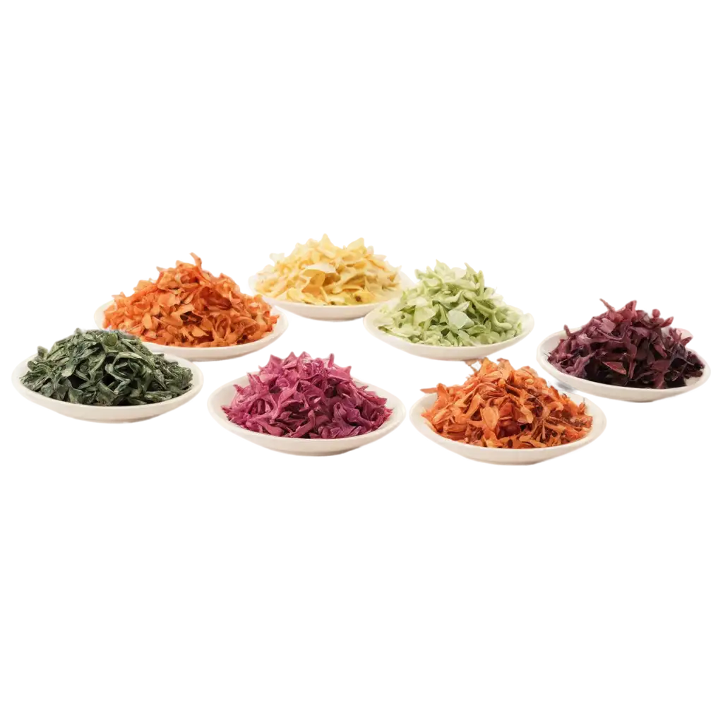 Dehydrated-Vegetables-Flakes-PNG-Dried-Pink-Onion-Tomato-Ginger-Banana-Green-Chilly-for-Culinary-and-Design-Use