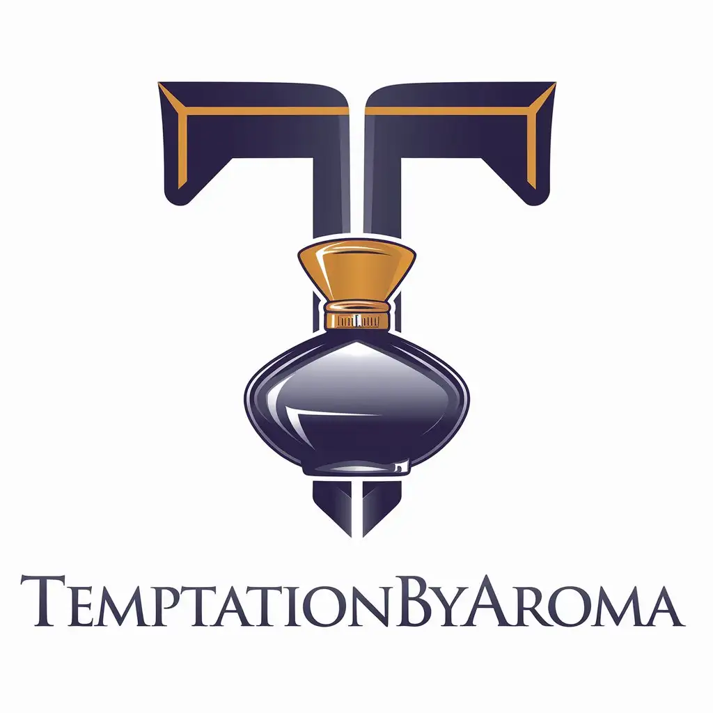 a vector logo design,with the text "TemptationByAroma", main symbol:fragrances,Moderate,clear background