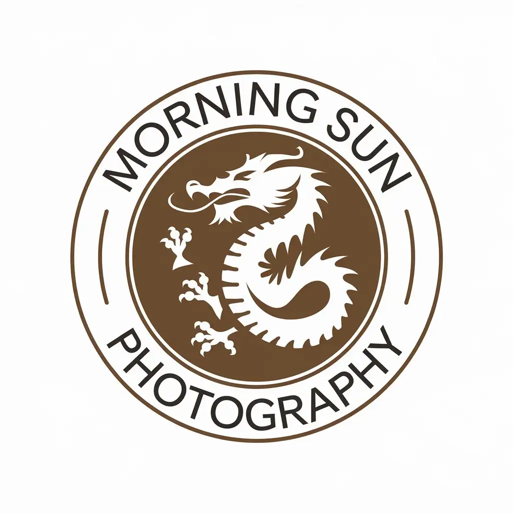 LOGO Design for Morning Sun Photography Dragon and Film Media Theme