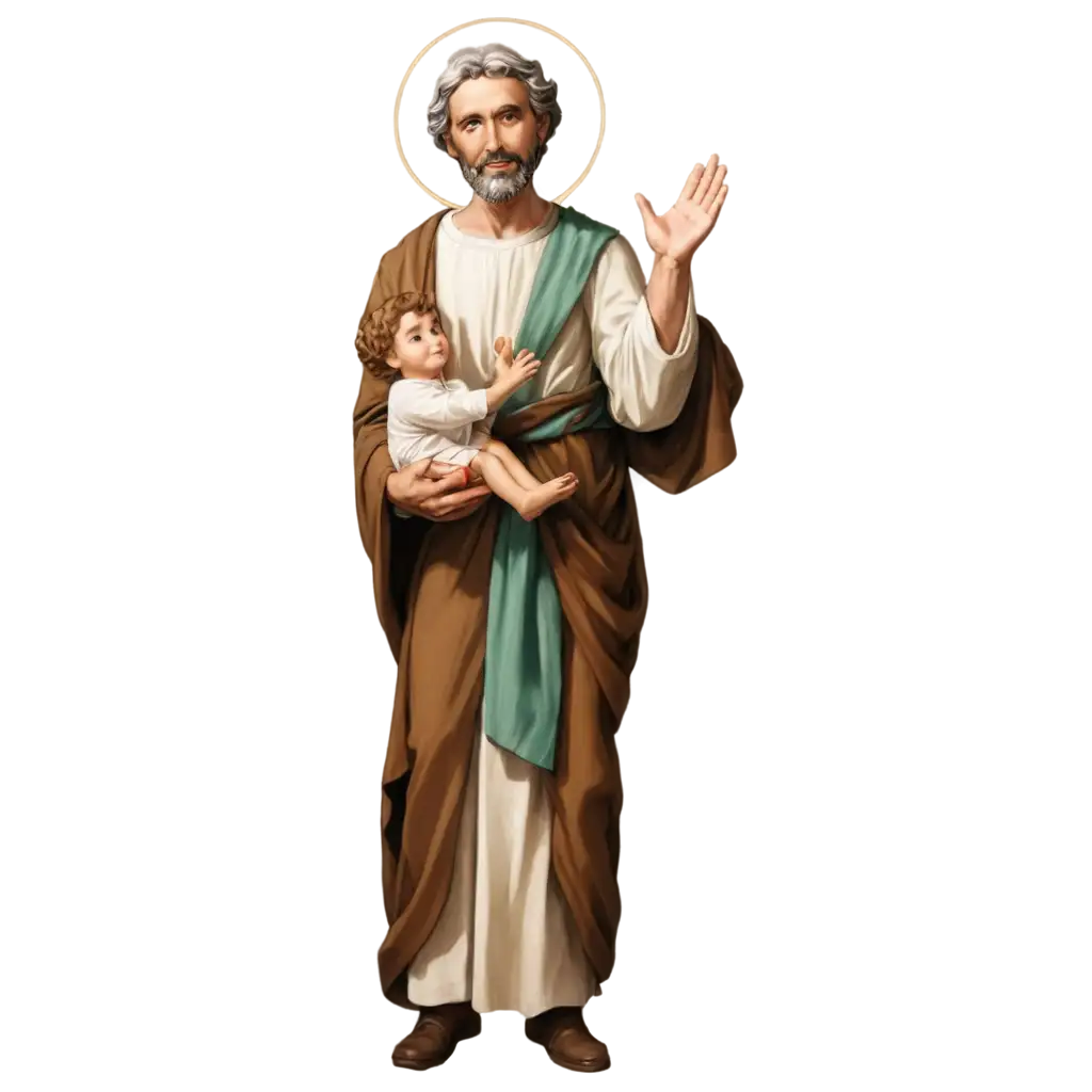 PNG-Cartoon-of-Saint-Joseph-Giving-Blessing-Artistic-Image-Creation