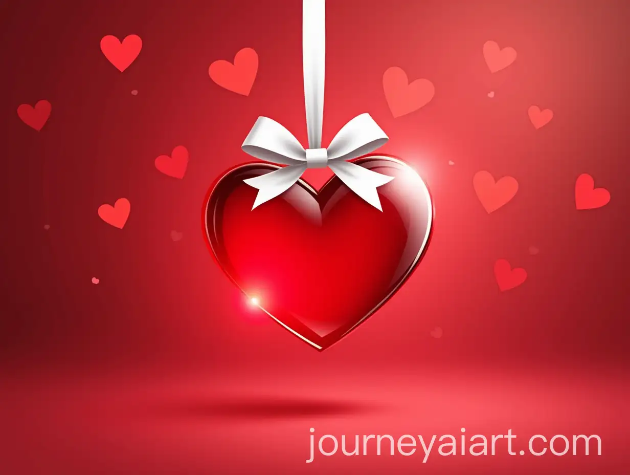 Romantic-Vector-Illustration-of-a-Glass-Heart-with-Bow