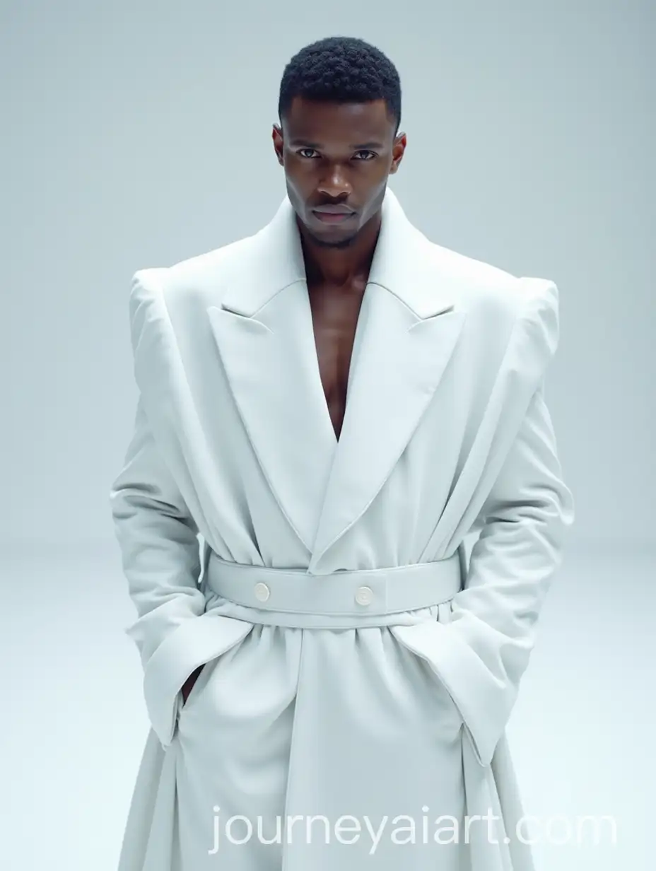 Man-in-IceThemed-White-Outfit-with-Striking-Geometric-Design
