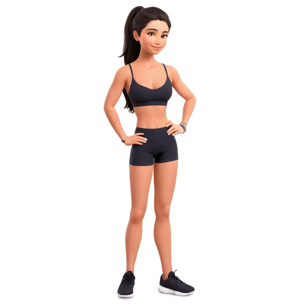 Dynamic-Gym-Girl-Pose-PNG-Sticker-for-Fitness-Enthusiasts