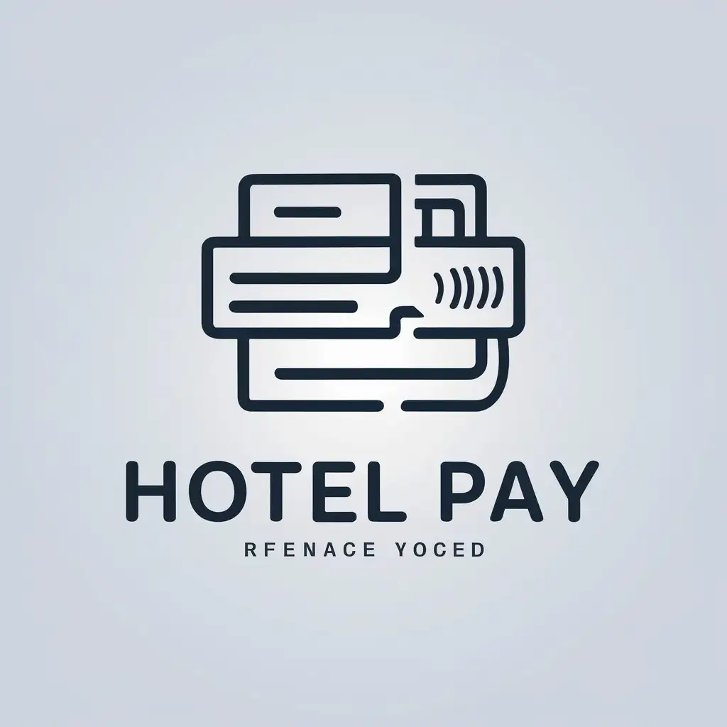 a vector logo design,with the text "Hotel Pay", main symbol:Electronic bank card, e-card, payment system, virtual bank card,complex,be used in Finance industry,clear background