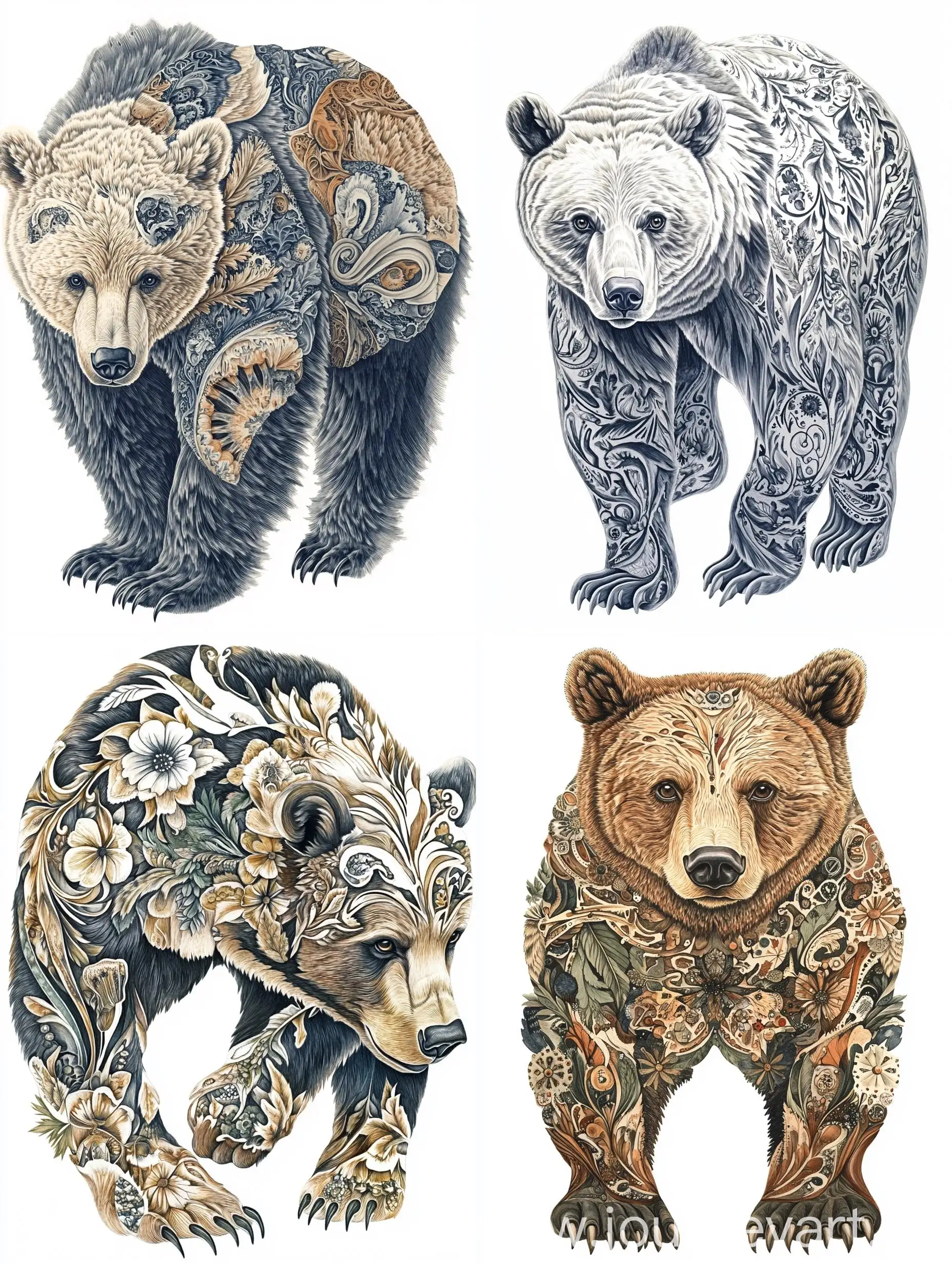 Elegant-Bear-Illustration-Inspired-by-Haeckel-Scott-and-Audubon