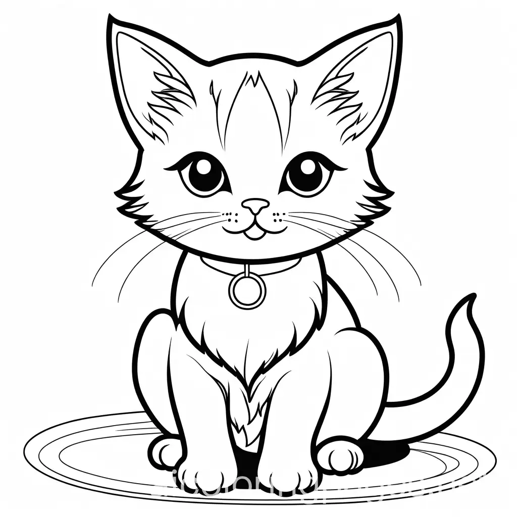 friendly cartoon character, kittens, Coloring Page, black and white, line art, white background, Simplicity, Ample White Space. The background of the coloring page is plain white to make it easy for young children to color within the lines. The outlines of all the subjects are easy to distinguish, making it simple for kids to color without too much difficulty, Coloring Page, black and white, line art, white background, Simplicity, Ample White Space. The background of the coloring page is plain white to make it easy for young children to color within the lines. The outlines of all the subjects are easy to distinguish, making it simple for kids to color without too much difficulty, Coloring Page, black and white, line art, white background, Simplicity, Ample White Space. The background of the coloring page is plain white to make it easy for young children to color within the lines. The outlines of all the subjects are easy to distinguish, making it simple for kids to color without too much difficulty