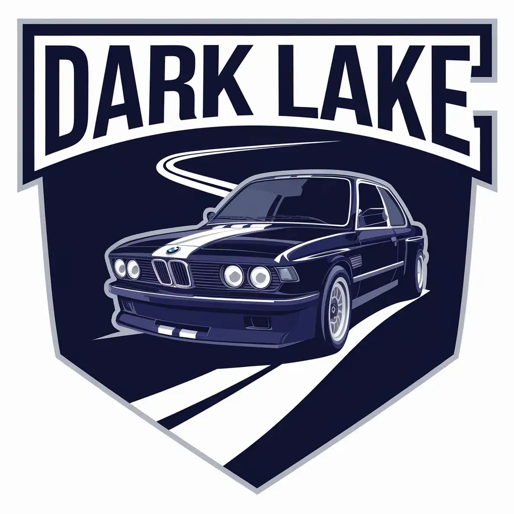 LOGO Design for Dark Lake Vector Logo with Auto Import BMW Theme for Technology Industry