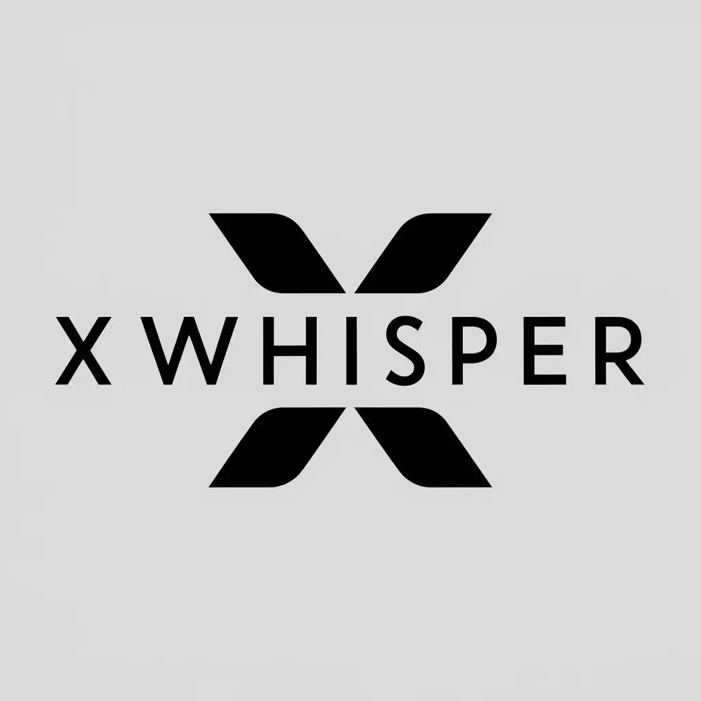 LOGO Design for xwhisper Vector with X Symbol Moderate Style Clear Background