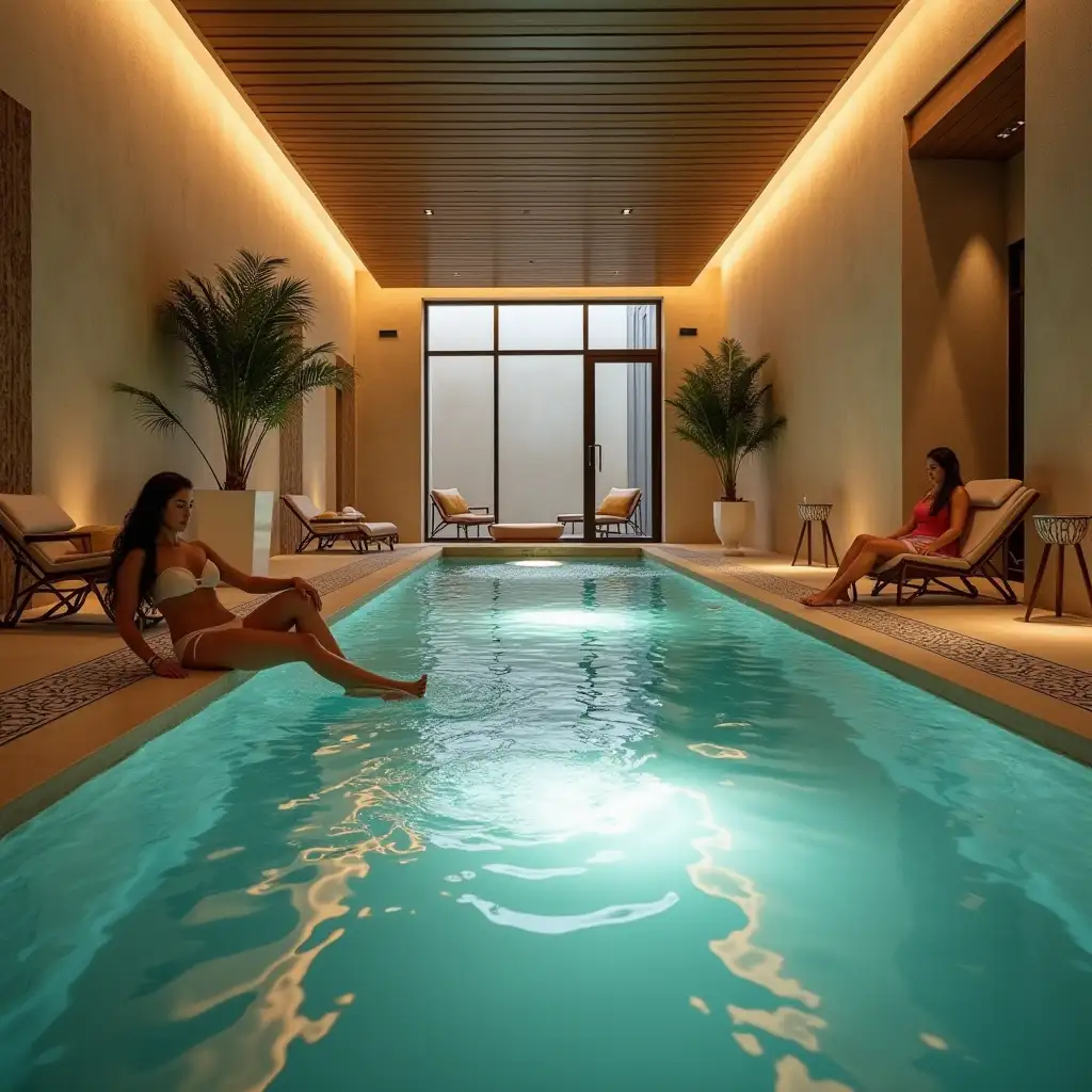 photograph of relaxing spa setting