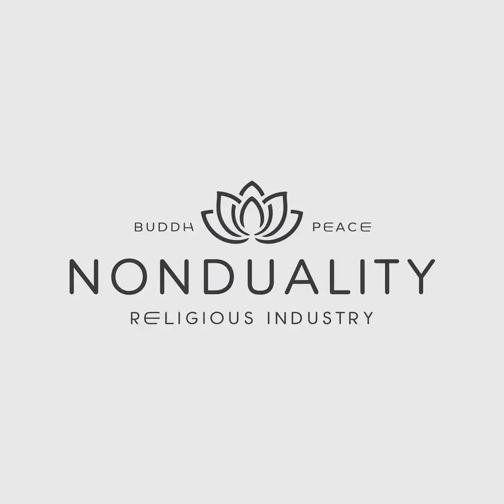 a logo design,with the text "nonduality", main symbol:buddha lotus,Minimalistic,be used in Religious industry,clear background