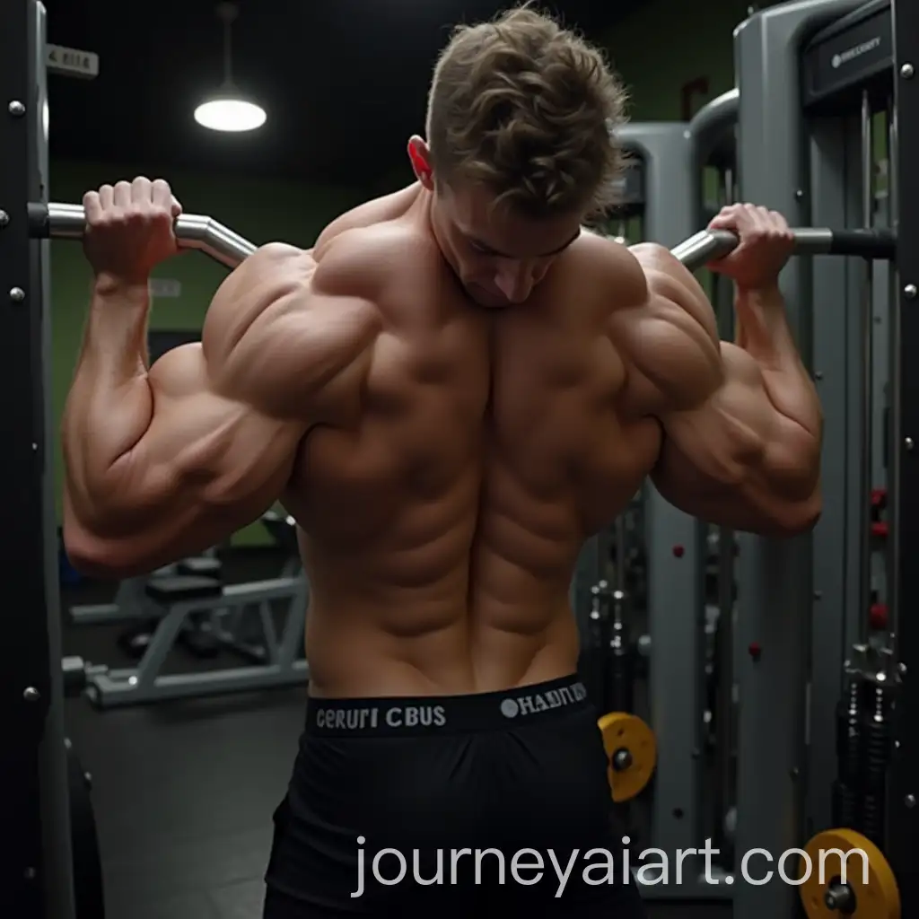 Bodybuilder-Performing-Biceps-Curl-with-Intensity