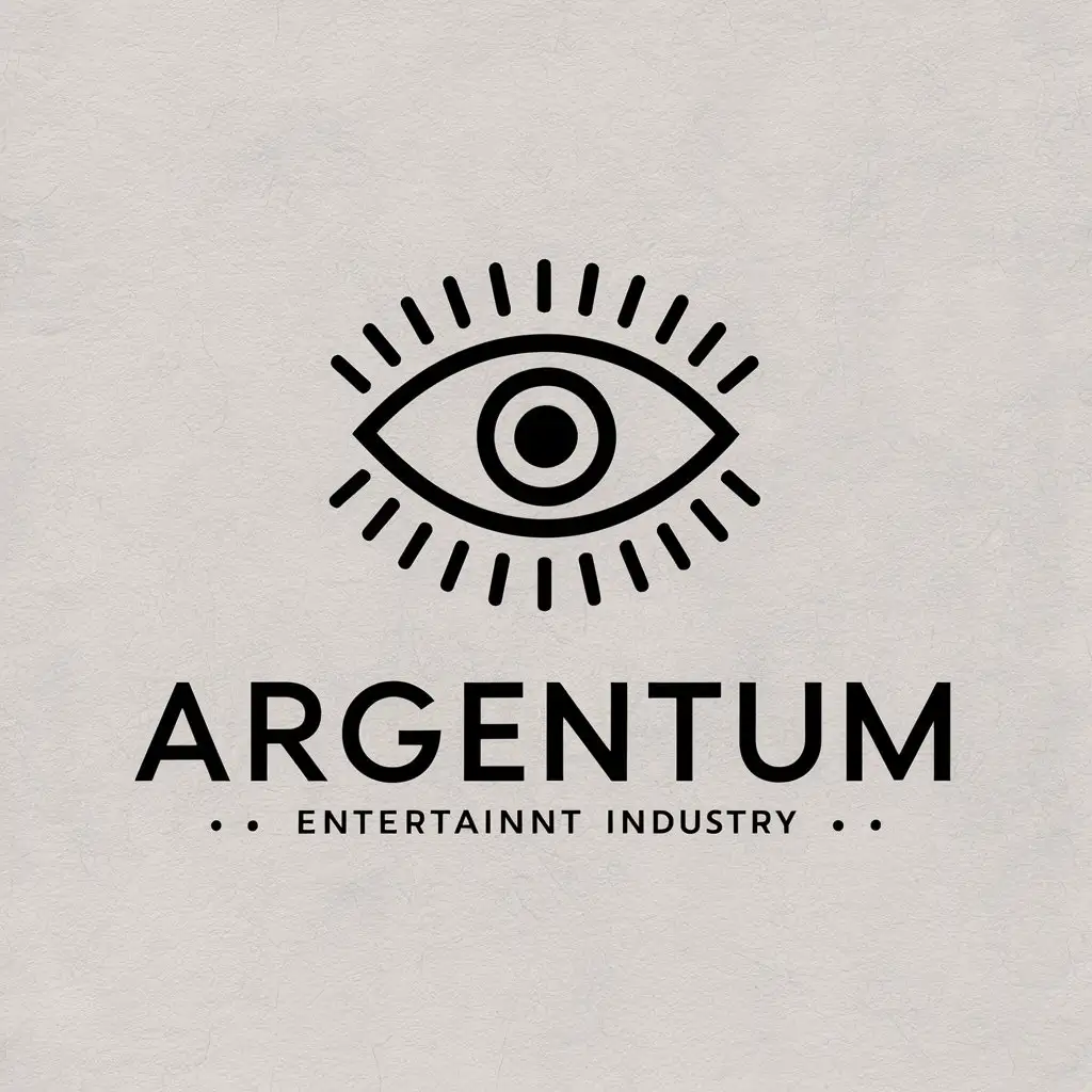 LOGO Design for Argentum Eye Symbol in Vector Style for Entertainment Industry