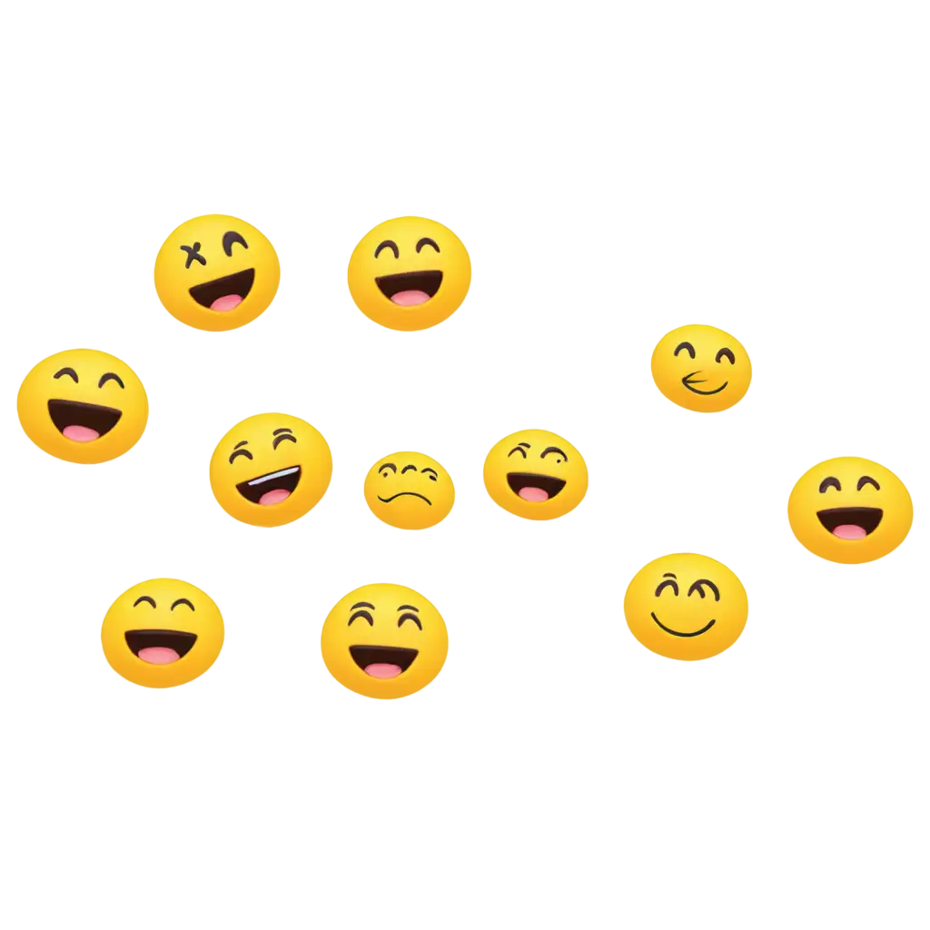 PNG-Image-Usage-AnalysisMultiple-Emojis-Falling-PNG-HighQuality-Transparent-Image-for-Versatile-Use