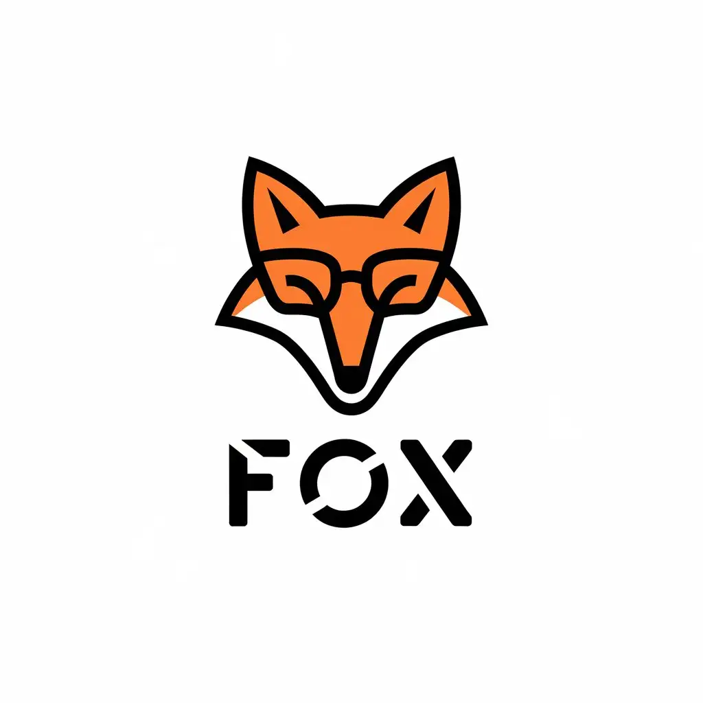 LOGO Design for Fox Simplistic Fox Symbol with Modern Typography for the Internet Industry