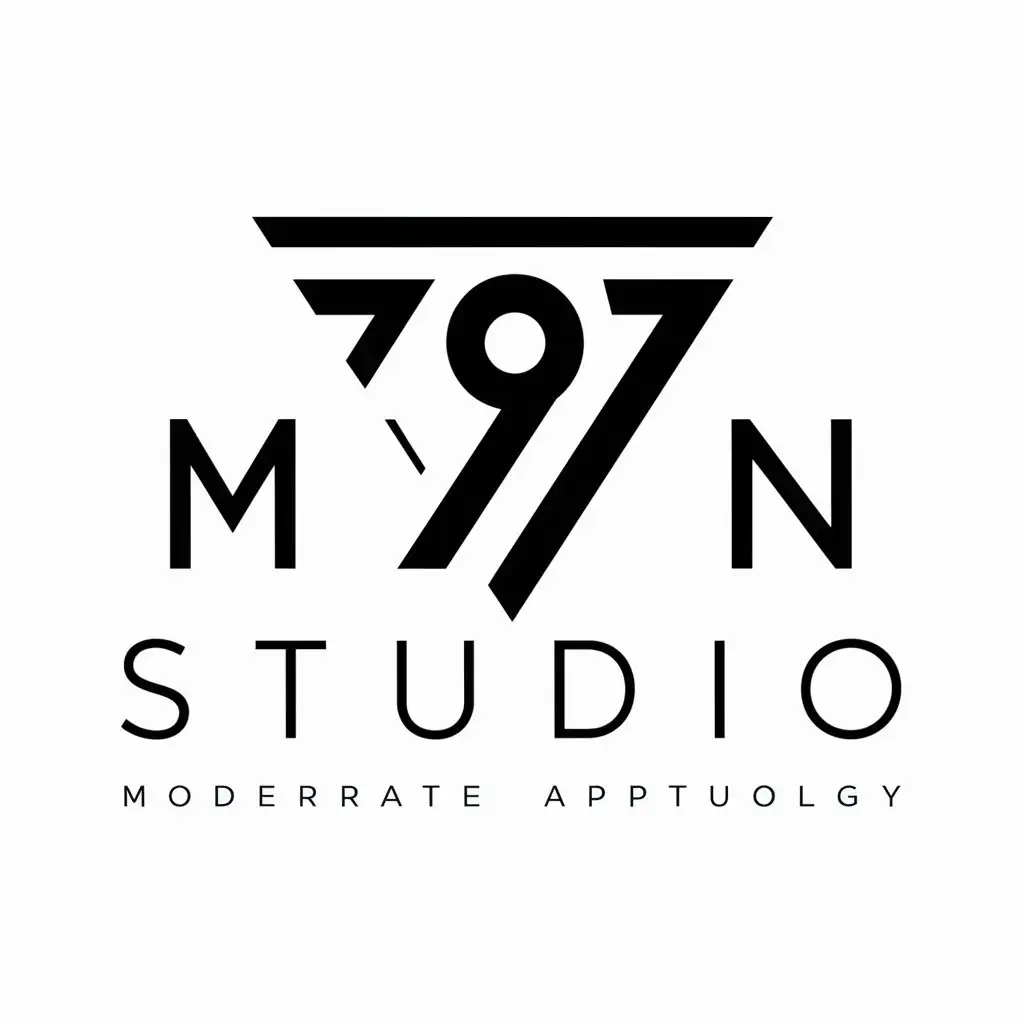 a logo design,with the text "MCN studio", main symbol:789,Moderate,be used in Technology industry,clear background