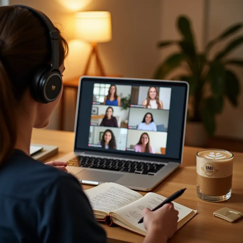 Home-Office-Workspace-with-Mum-in-Online-Session-with-Parents-Warm-Lighting-and-FamilyFriendly-Atmosphere