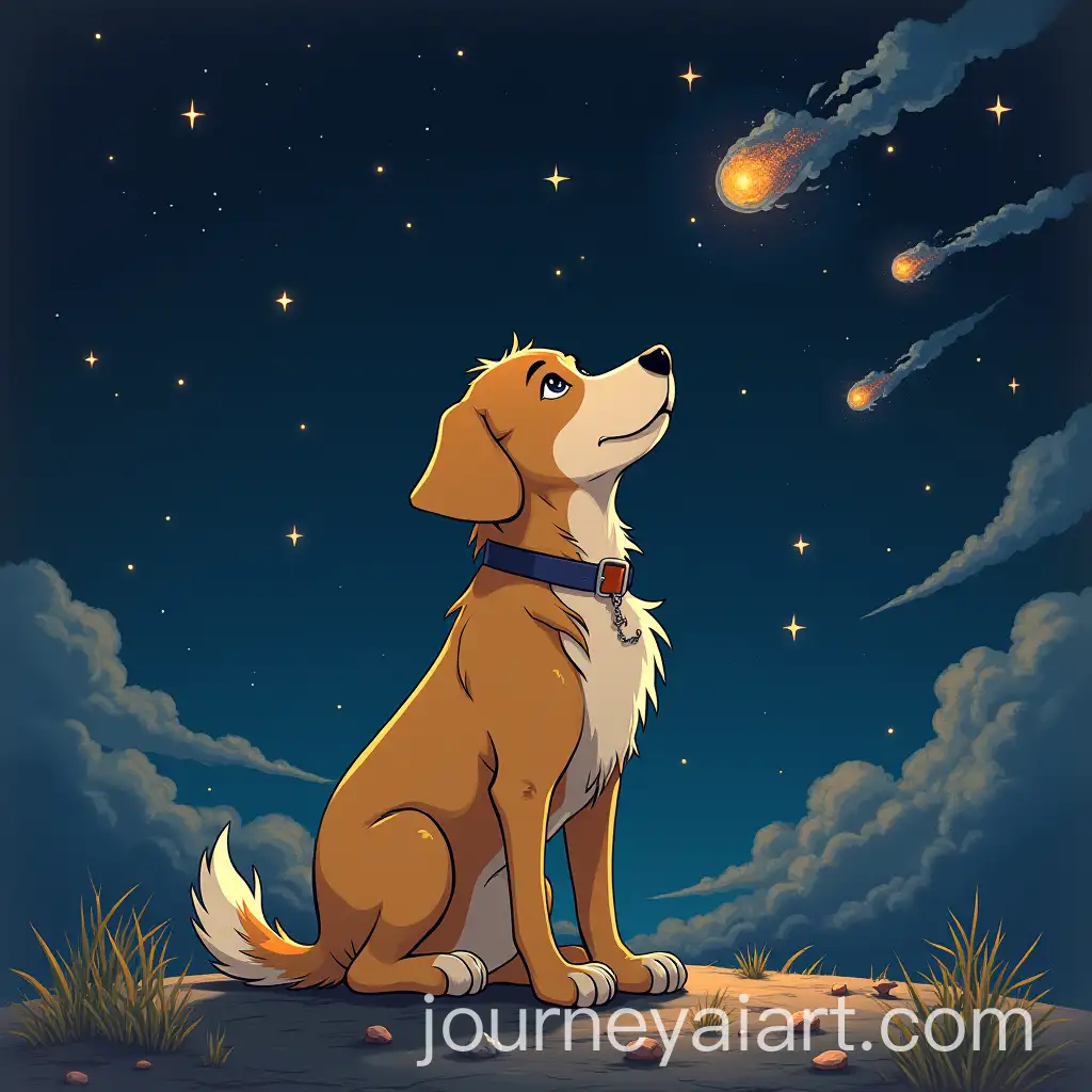 Dog-Ein-from-Cowboy-Bebop-Contemplates-Under-Starry-Sky