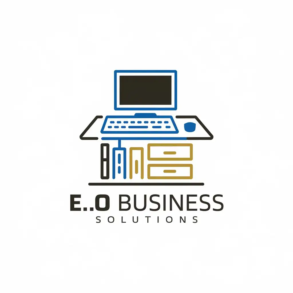 LOGO-Design-for-EO-Business-Solutions-Blue-Gold-Black-with-Technology-and-Office-Theme