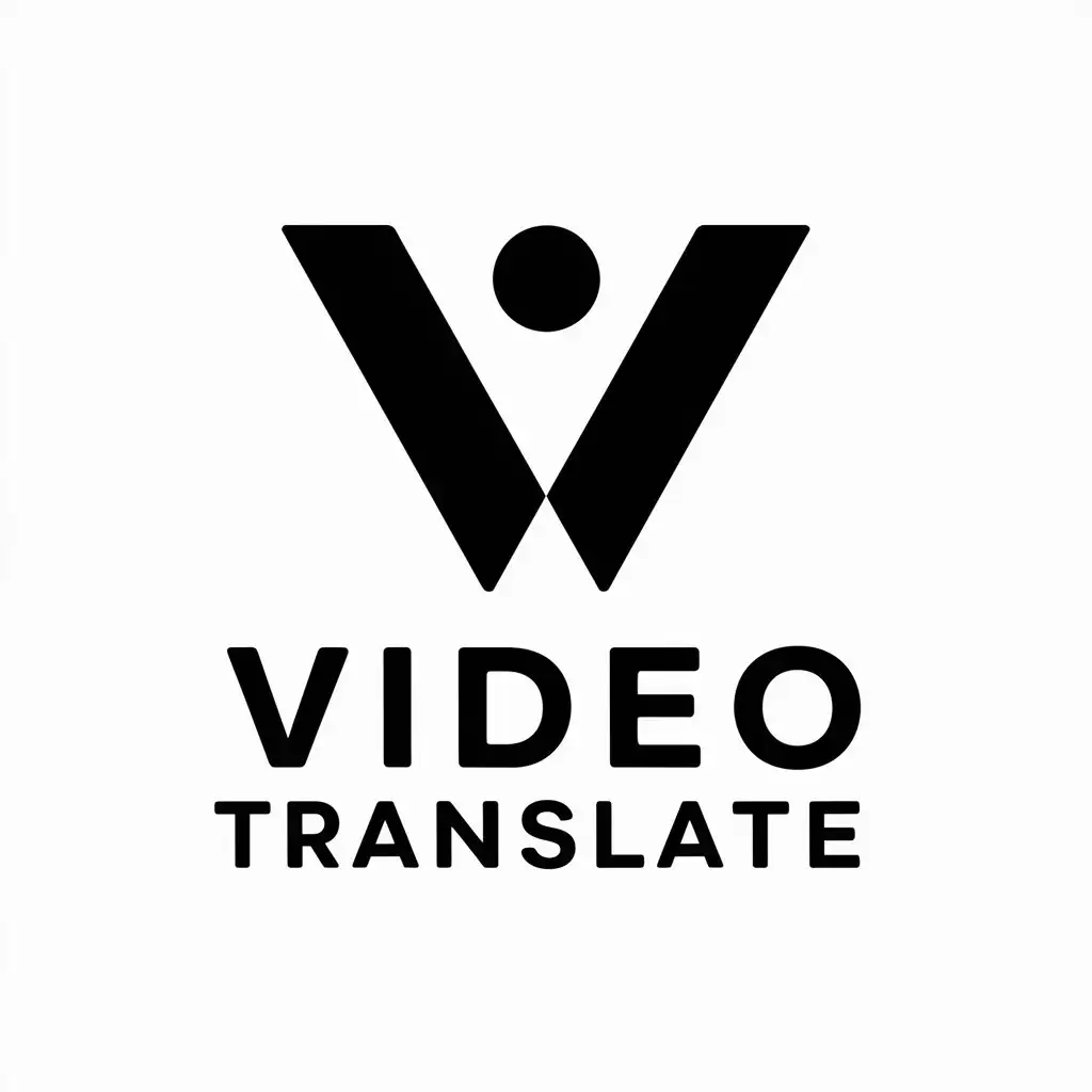 LOGO Design for Video Translate Modern V and M Symbols with Clear Background