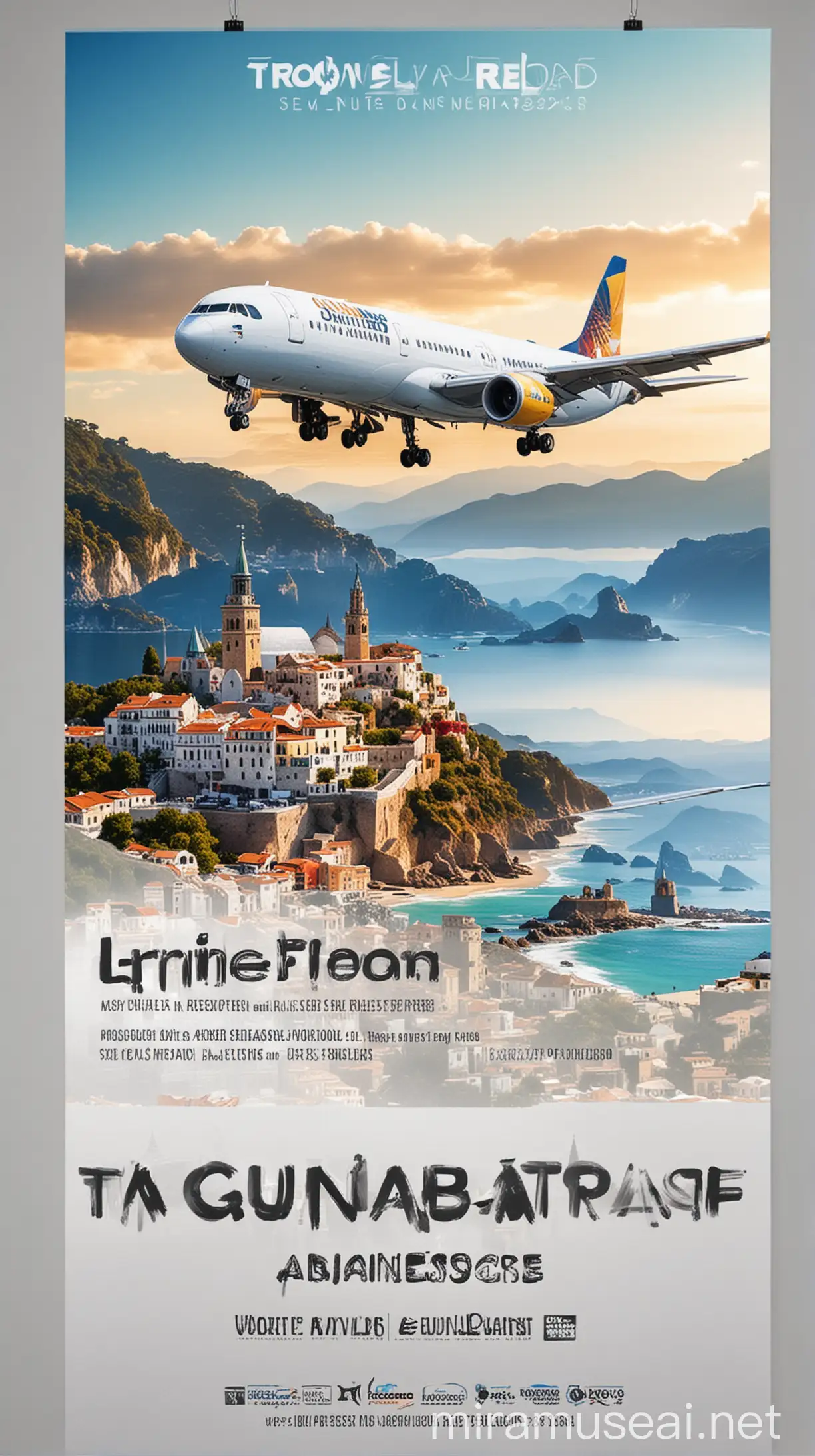 Stunning Travel Agency Banner Showcasing Exotic Destinations and Adventure Activities