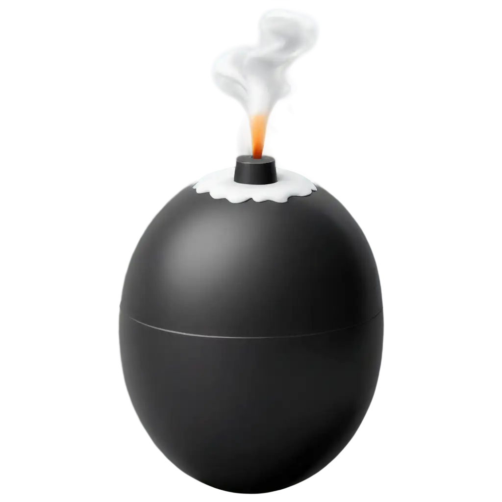 HighQuality-PNG-of-Round-Black-Bomb-with-Smoking-Fuse-and-Ice-Contours