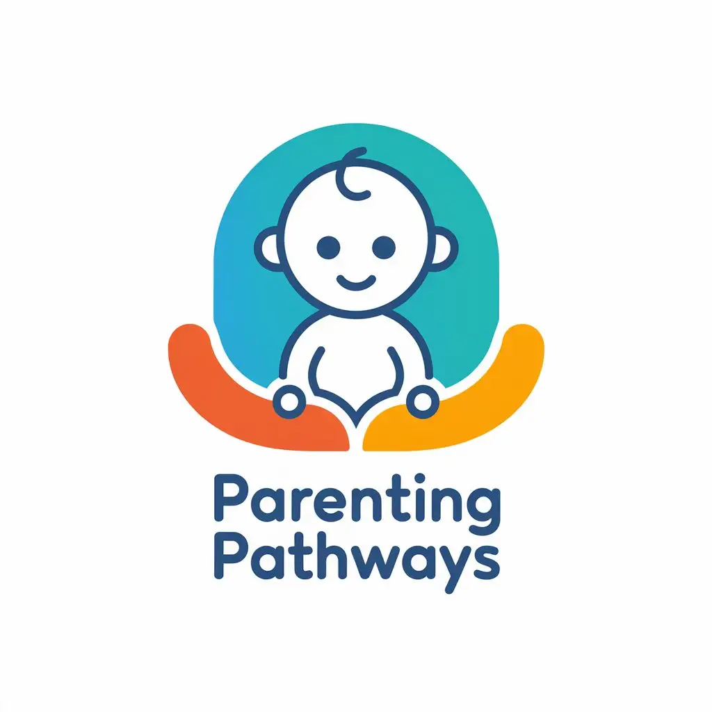 LOGO Design for Parenting Pathways Educational Vector Logo with Baby Symbol