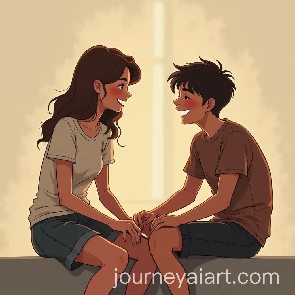 Girl-and-Boy-Talking-and-Laughing-Together-Intimate-Conversation