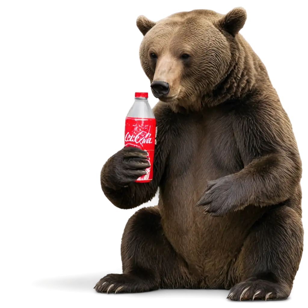 Bear-Drinking-Coke-PNG-Image-Captivating-Wildlife-with-Refreshing-Humor