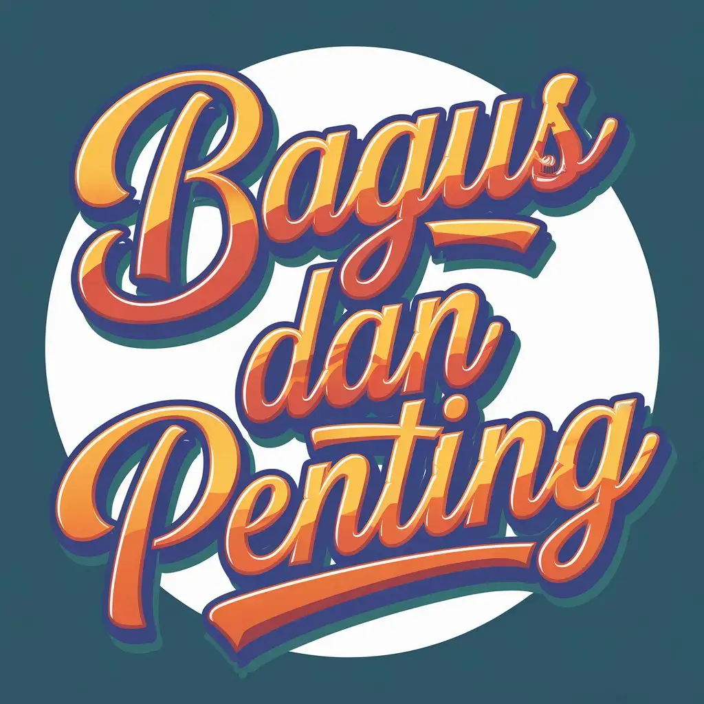 Artistic Typography Logo for Bagus dan Penting YouTube Channel