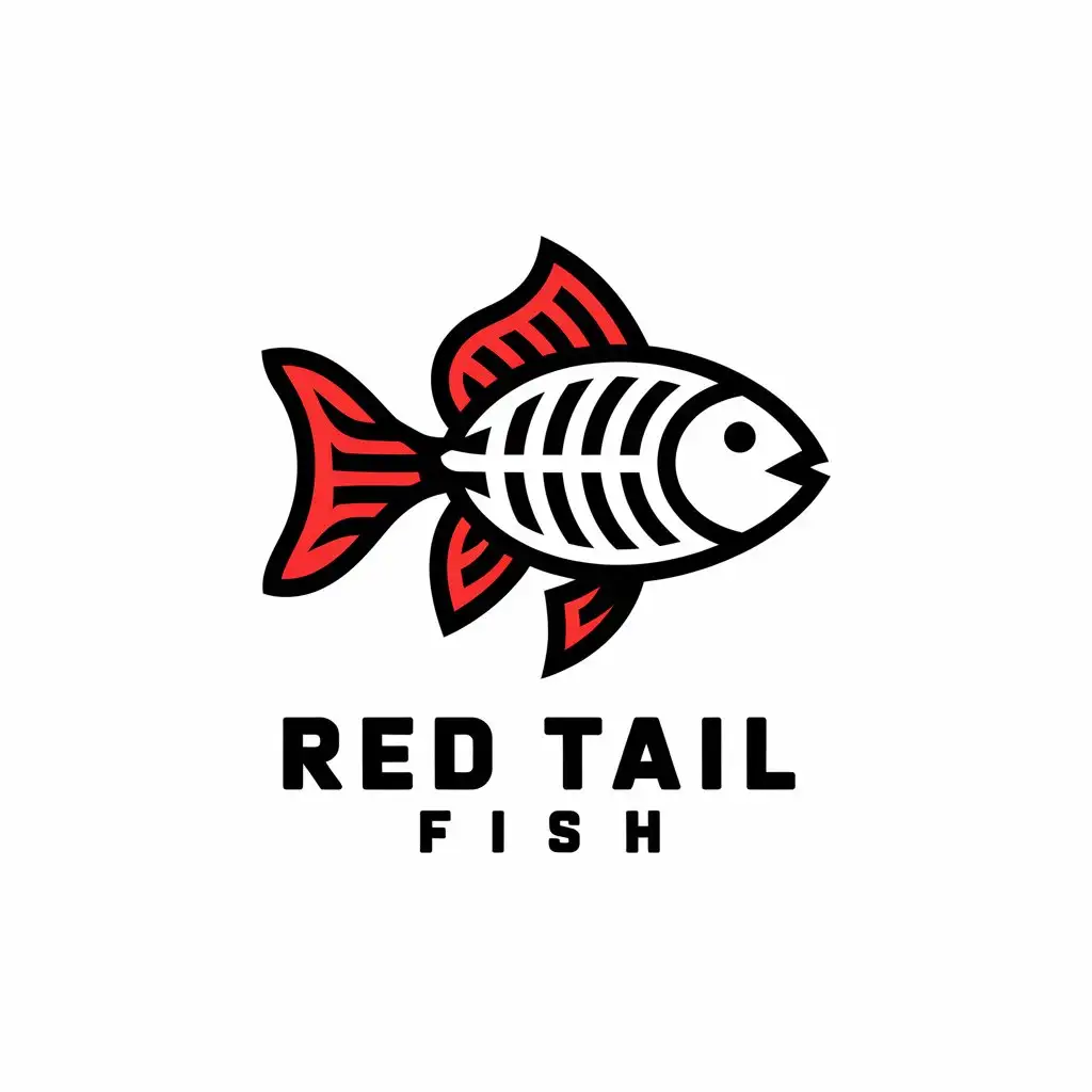 LOGO-Design-For-Red-Tail-Fish-Modern-Vector-Logo-with-a-RedTailed-Fish-Symbol