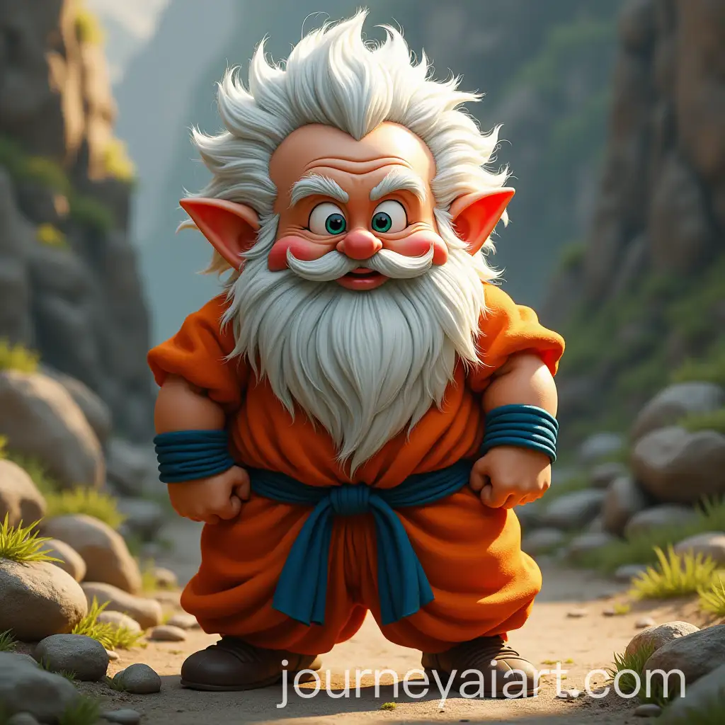 Dwarf-Cosplaying-as-Dragon-Ball-Goku-Character