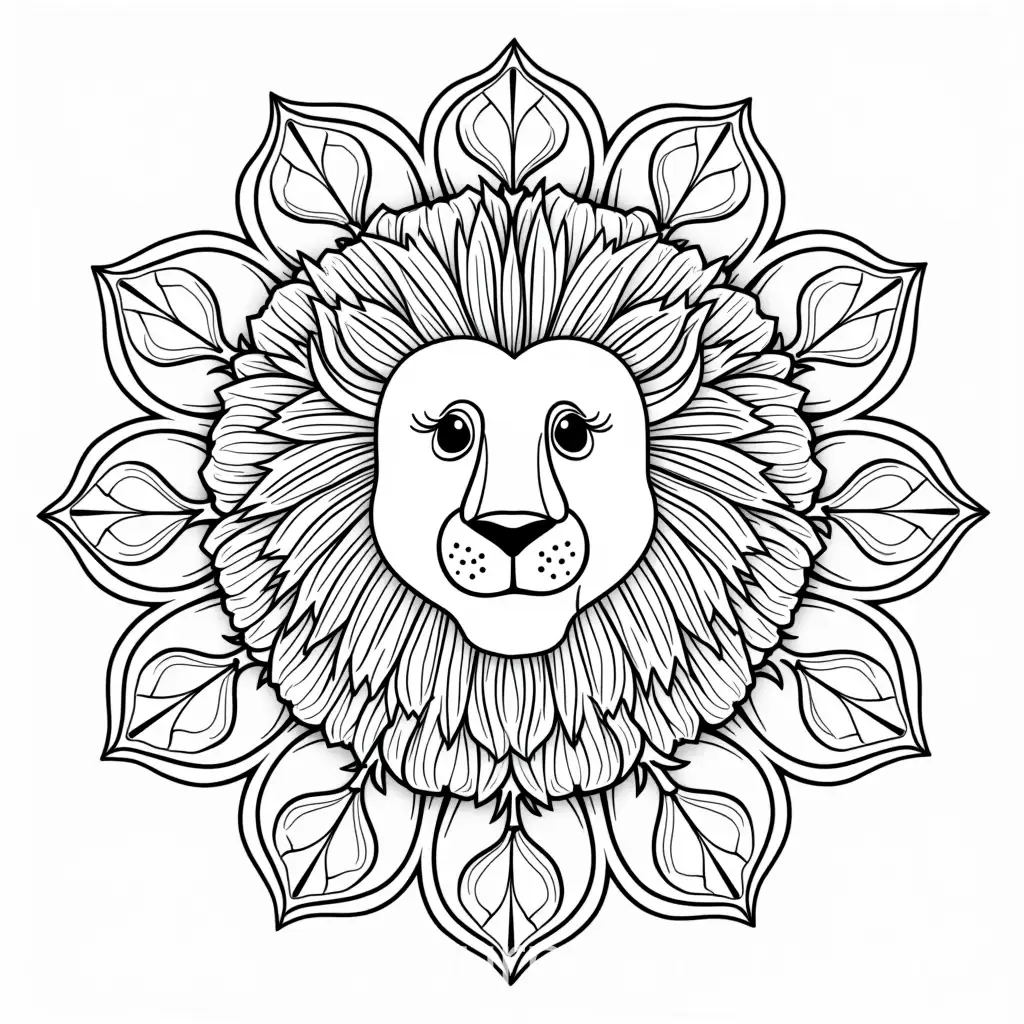Intricate-Mandala-Lion-Coloring-Page-for-Skill-Development