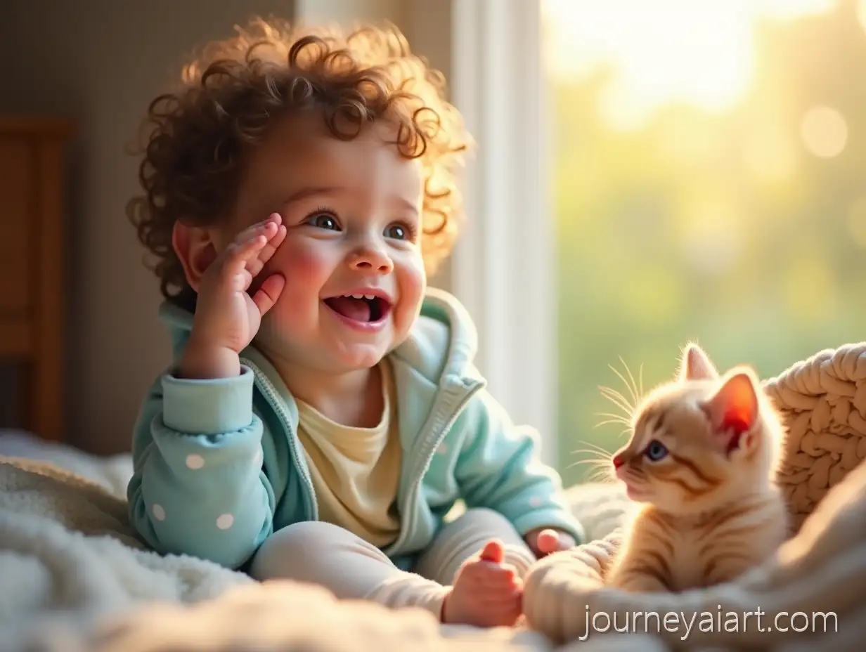 CurlyHaired-Toddler-Boy-WAI-Image-Prompt-Expansionaking-Up-in-Sunlit-Room-with-Missing-Kitten
