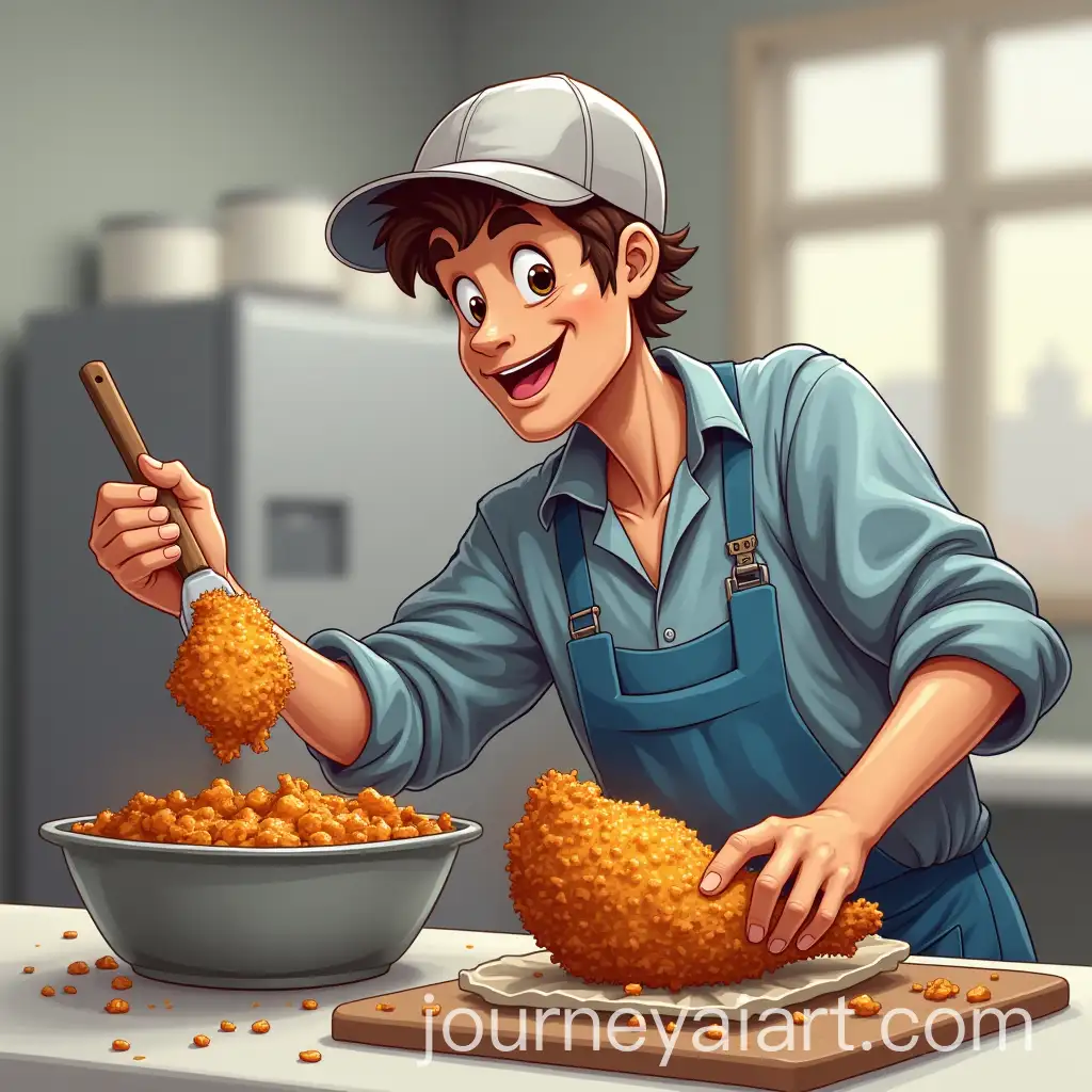 Production-Worker-Operating-Fried-Chicken-Equipment-in-a-Commercial-Kitchen