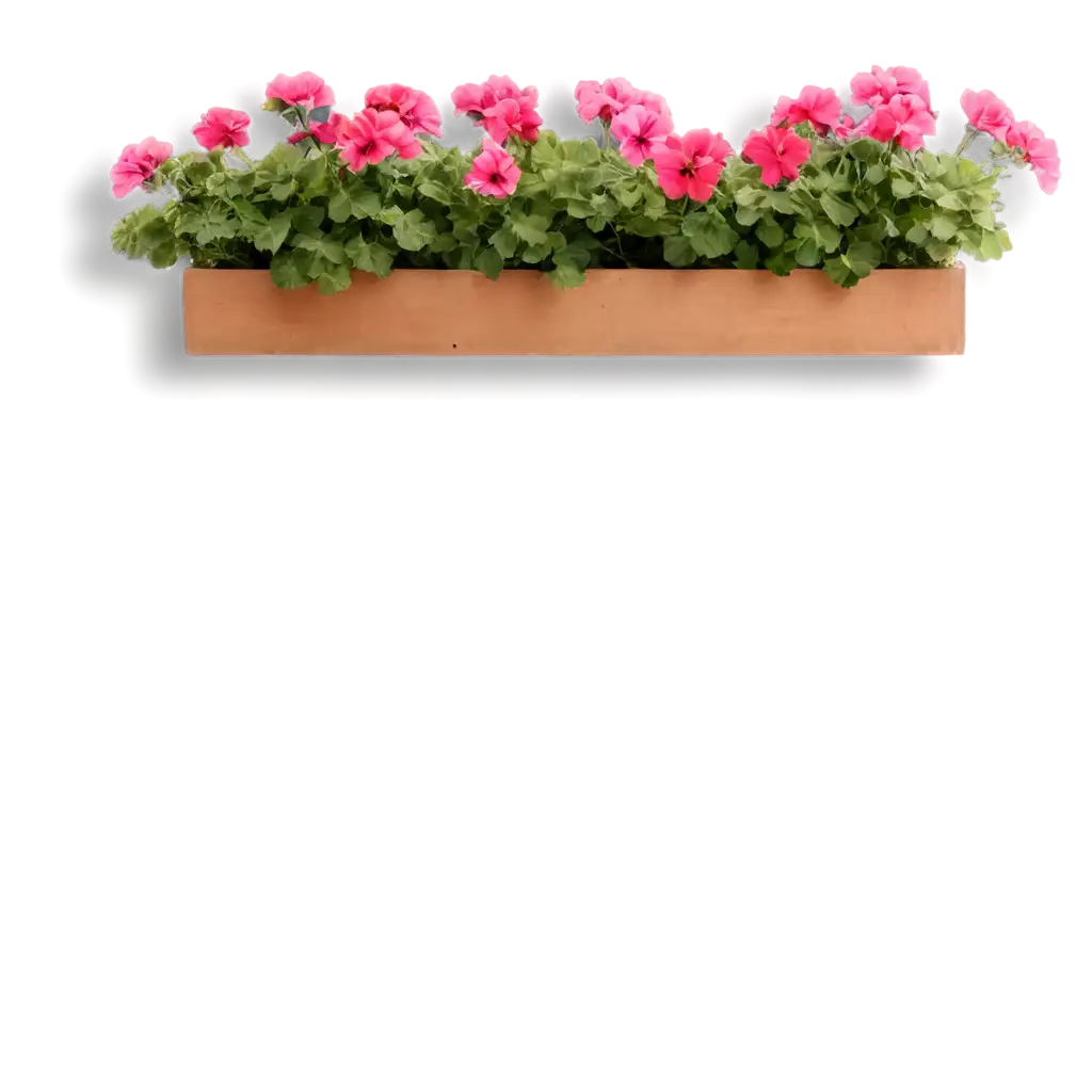 Window-Box-with-Geranium-PNG-Image-for-Clear-HighQuality-Design-Projects