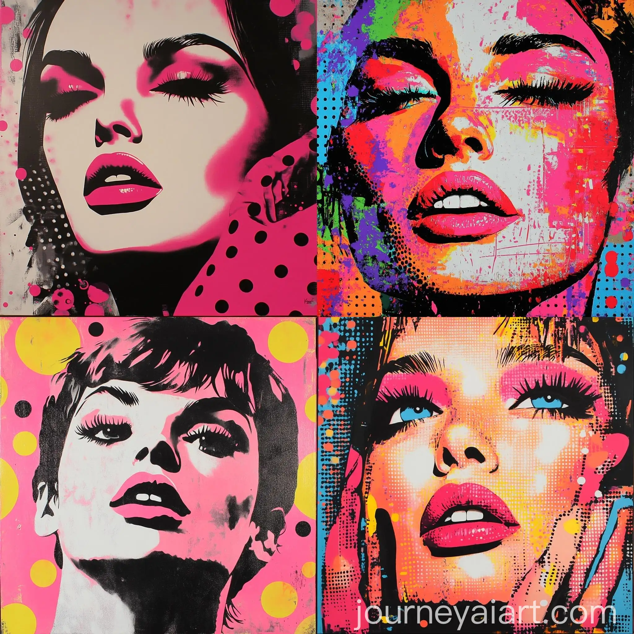 Pop-Art-Portrait-Named-Karolina-with-Bright-Colors-and-Irregular-Shapes