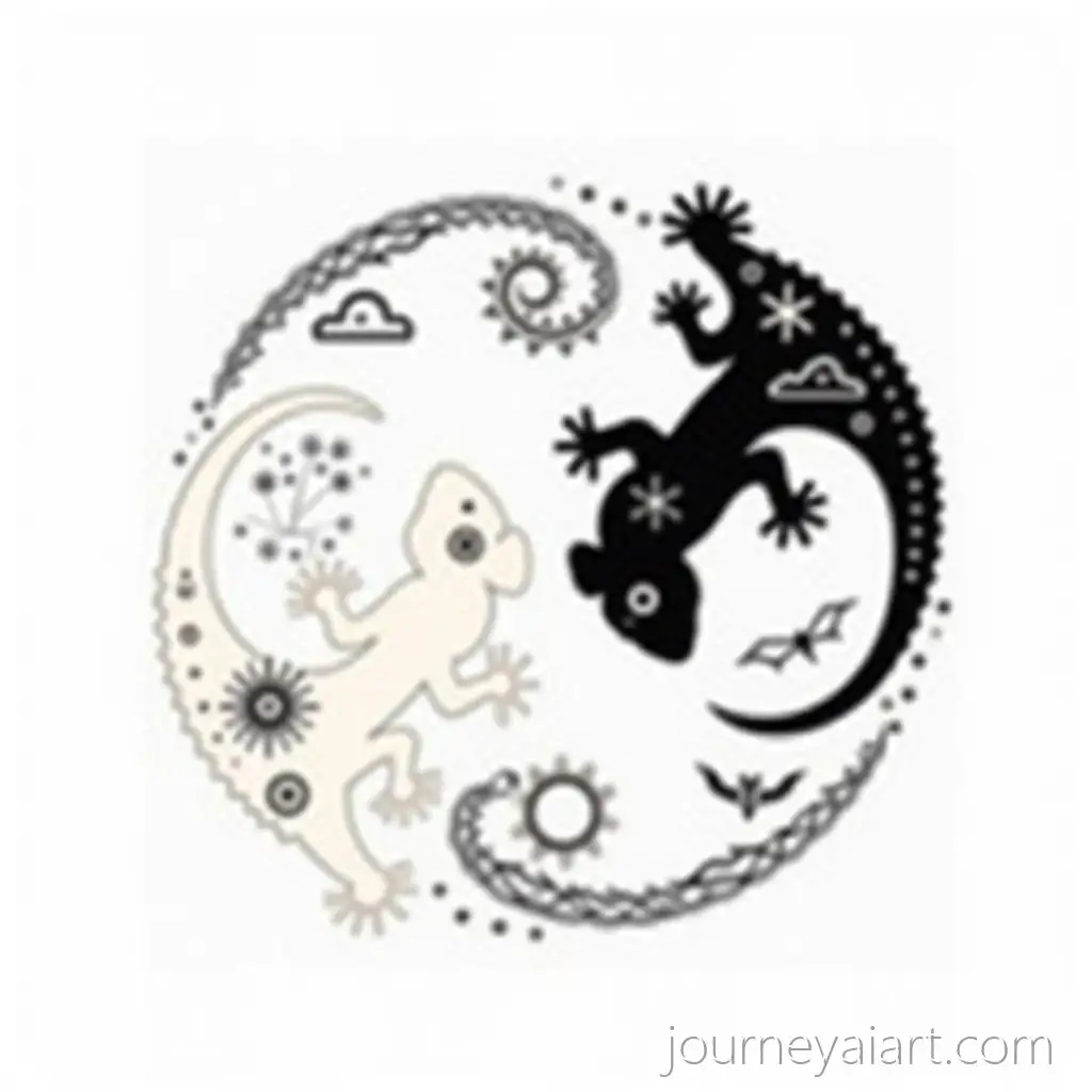 Minimalist-YinYang-Chameleons-with-Day-and-NightChameleons-yinyang-design-Symbols