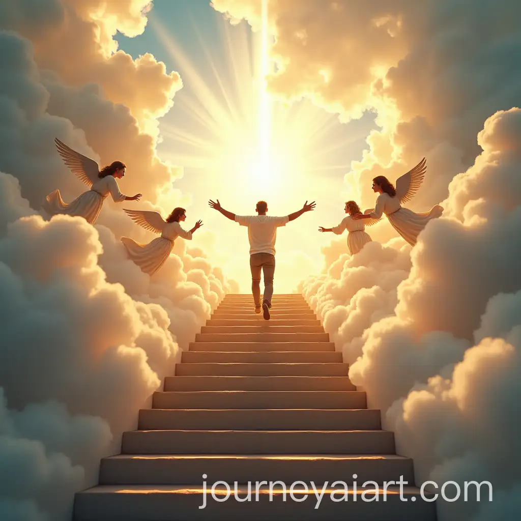 Man-Ascending-to-Heaven-with-Angels-and-Holy-Spirit-at-the-Top-of-the-Staircase