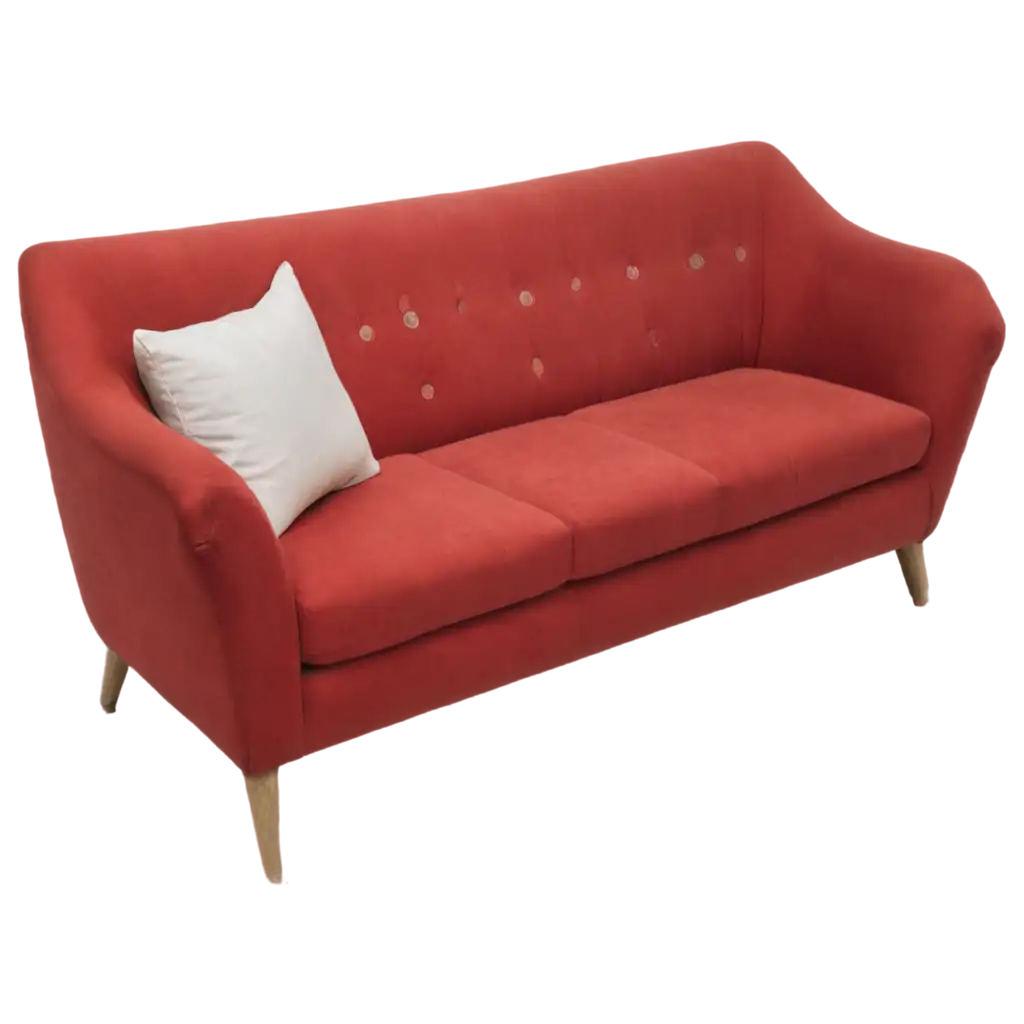 Red-Sofa-on-Wooden-Legs-PNG-Image-Perfect-for-Interior-Design-and-Furniture-Showcase