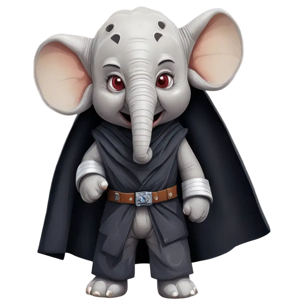 Cartoon-Elephant-Dressed-as-a-Star-Wars-Villain-PNG-Image-Creative-and-Playful-Character-Mashup