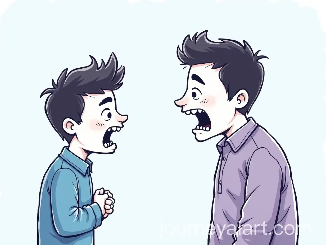 Father-and-Son-Arguing-Over-Emotional-Intelligence-in-Comic-Style