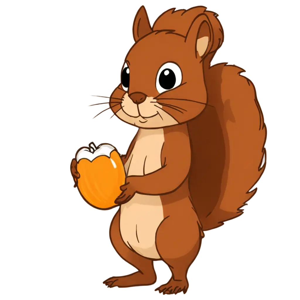 Comic-Squirrel-with-Acorn-PNG-Image-Playful-and-Simple-Illustration