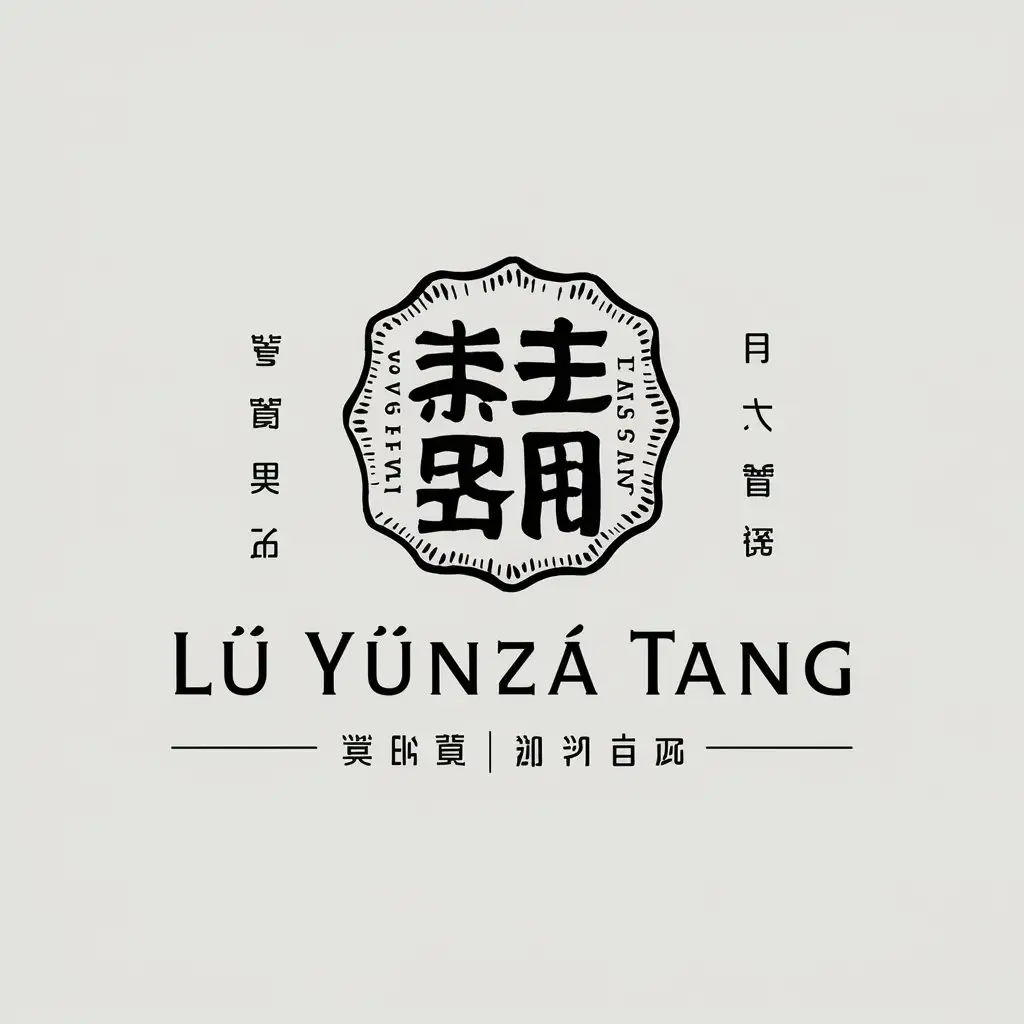 a logo design,with the text "Lü Yùnzá tang", main symbol:seal,Moderate,be used in Education industry,clear background