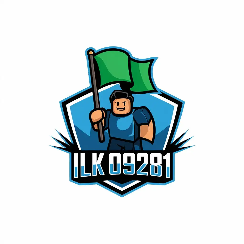 a vector logo design,with the text "ILK_09281", main symbol:Roblox,Moderate,clear background