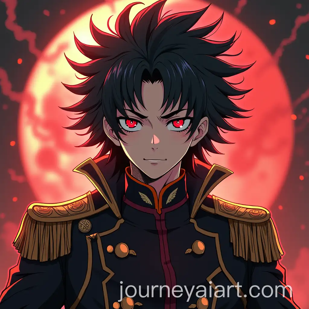 Man-with-Rengokus-Hair-in-Demonic-Army-Uniform-from-Owari-no-Seraph
