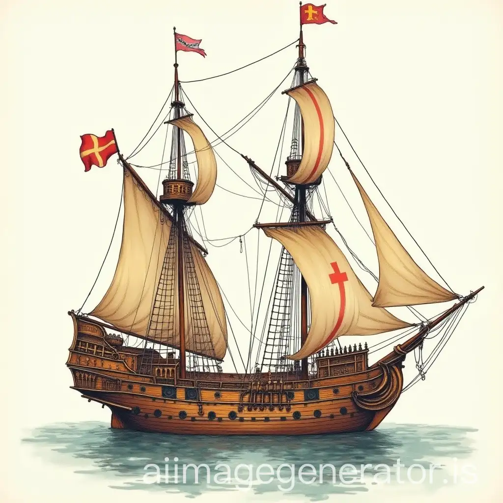 Medieval-Merchant-Ship-on-the-Open-Sea